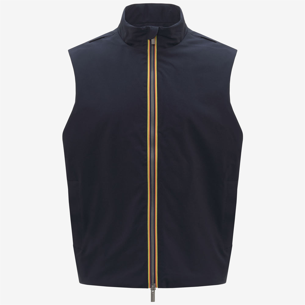 Chaqueta corta azul impermeable para hombre con chaleco desmontable 02