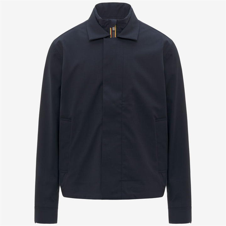 Chaqueta corta azul impermeable para hombre con chaleco desmontable 1