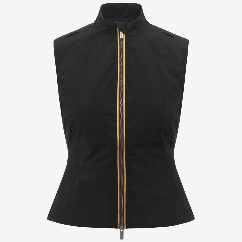 Grey Women's Long Tailored Coat with Detachable Vest 02