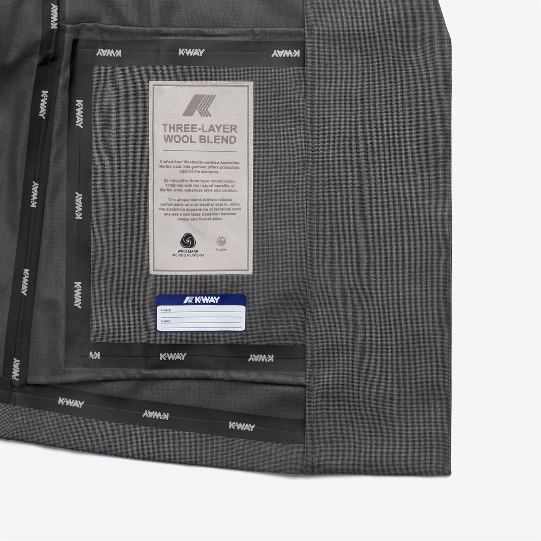 Chaqueta entallada de entretiempo para mujer, color gris, con chaleco desmontable main