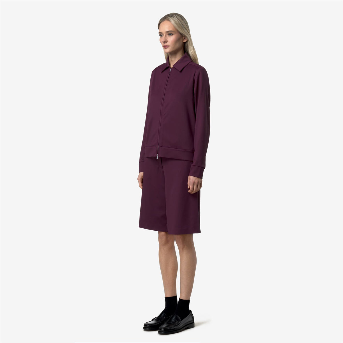 Fleece_Woman_ISY SL SPACER_Jacket_Violet Mauve Wine - Commercial 5