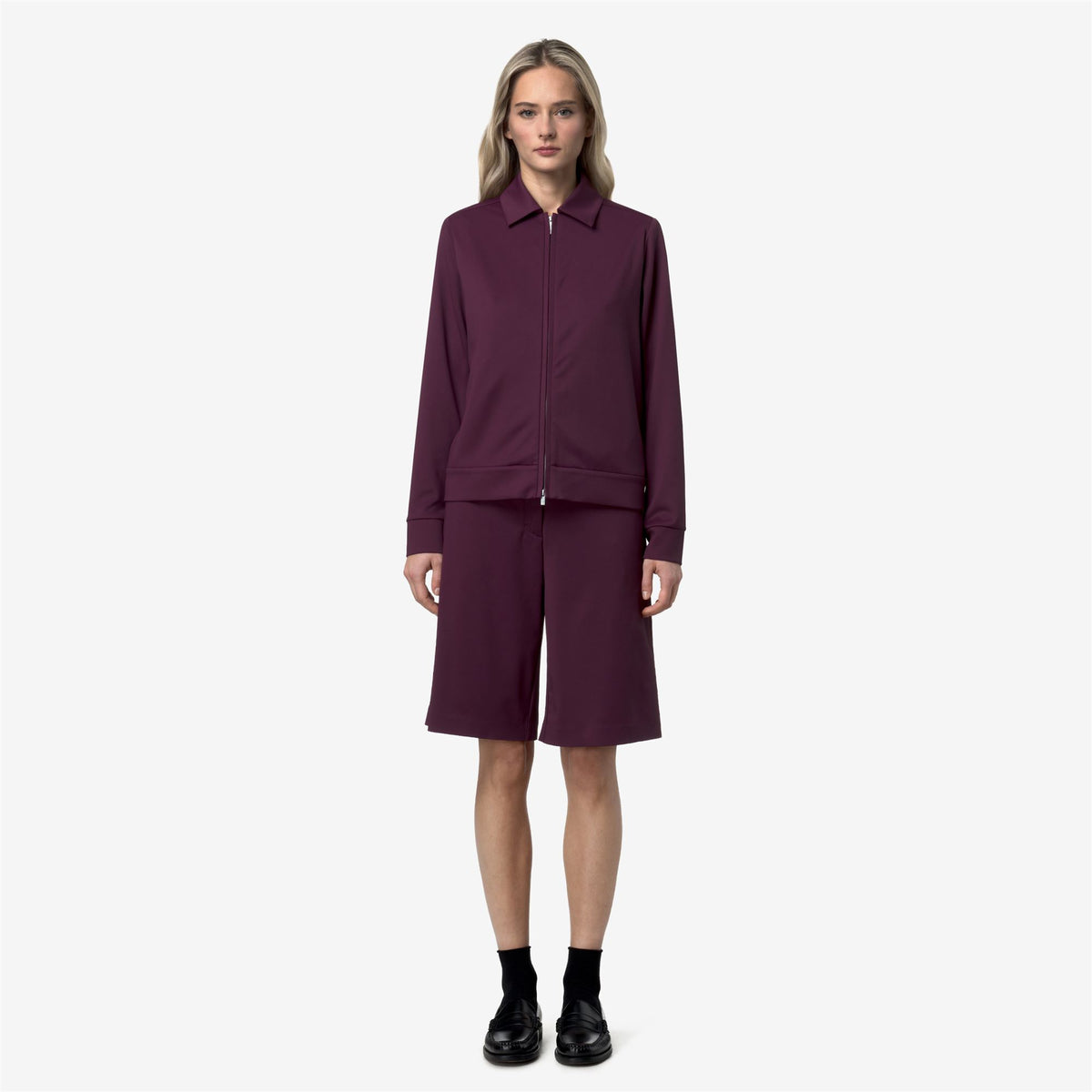 Fleece_Woman_ISY SL SPACER_Jacket_Violet Mauve Wine - Commercial 4