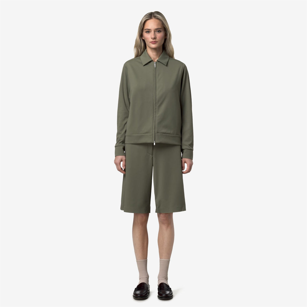 Fleece_Woman_ISY SL SPACER_Jacket_Green Lichen - Commercial 4
