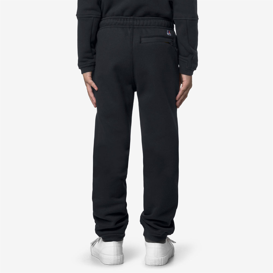 Pantaloni sportivi unisex blu in cotone spazzolato per bambini main