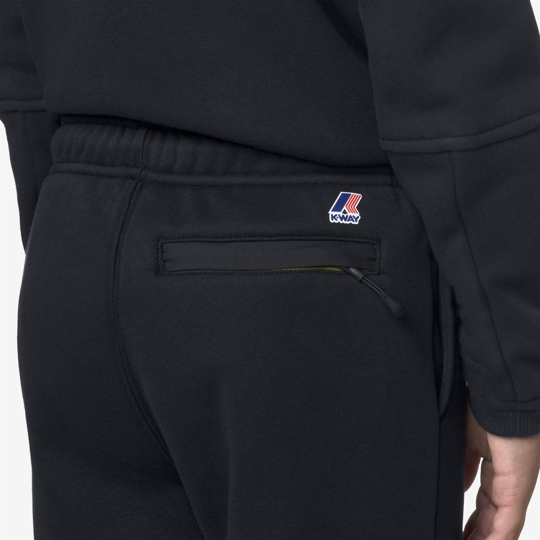 Pantaloni sportivi unisex blu in cotone spazzolato per bambini main