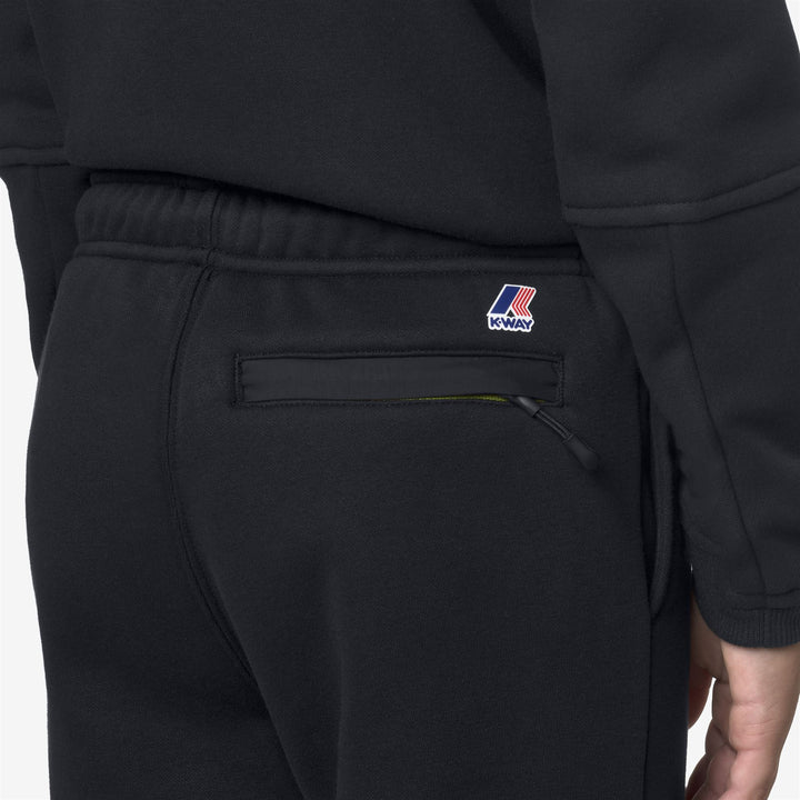 Pantaloni sportivi unisex blu in cotone spazzolato per bambini 3