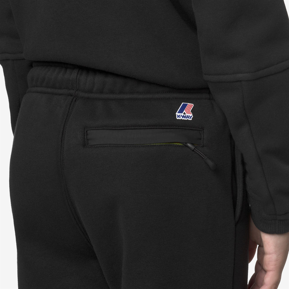 Black unisex Kids' Brushed Fleece Sport Trousers 02