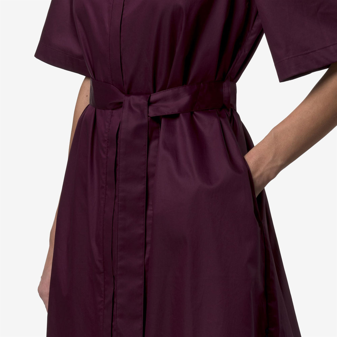 NOUAILLE SHINY COTTON Vestidos Corto Mujer Violet Mauve Wine main
