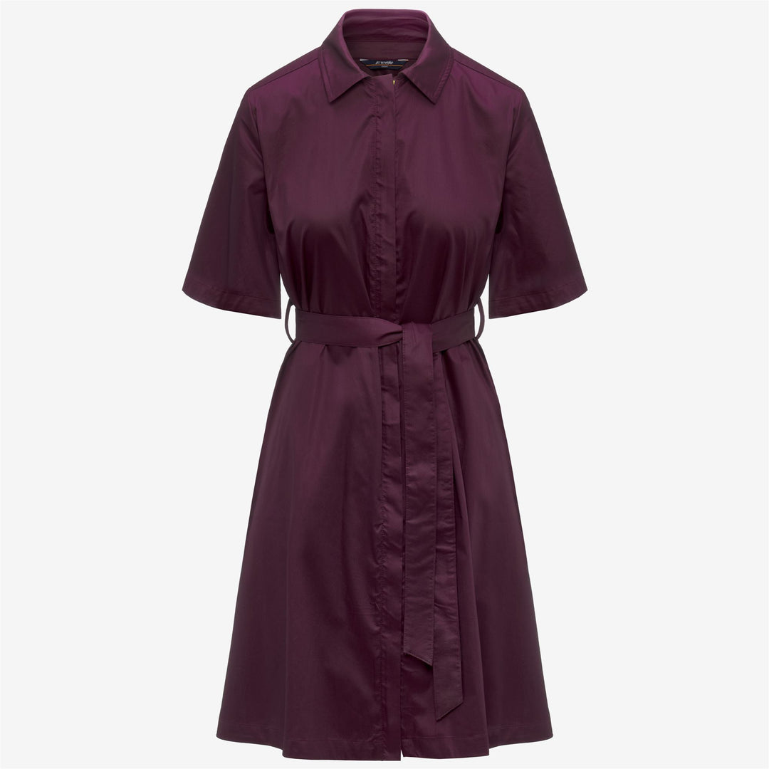 NOUAILLE SHINY COTTON Vestidos Corto Mujer Violet Mauve Wine main