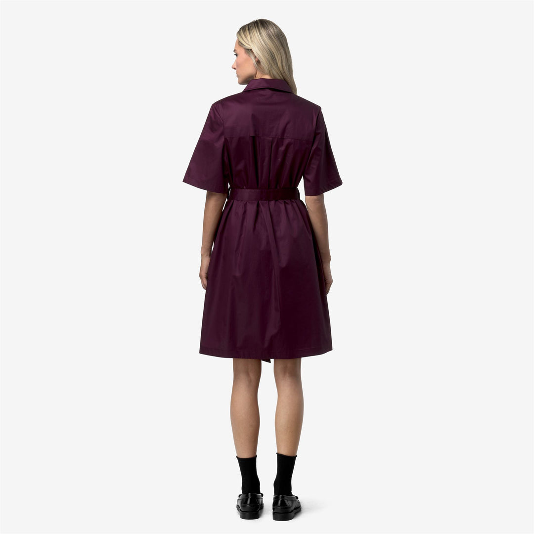 NOUAILLE SHINY COTTON Vestidos Corto Mujer Violet Mauve Wine main