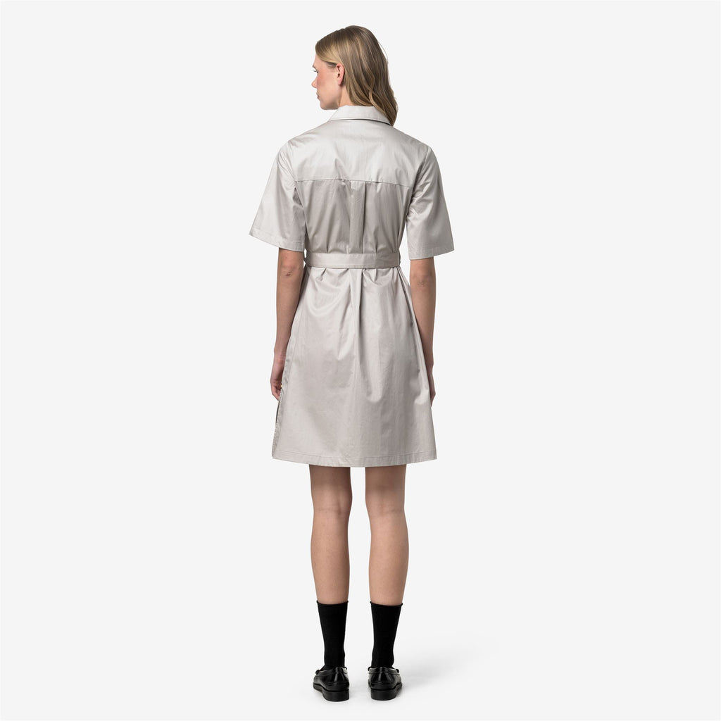 Dresses_Woman_NOUAILLE SHINY COTTON_Short_BEIGE LT - Commercial 6