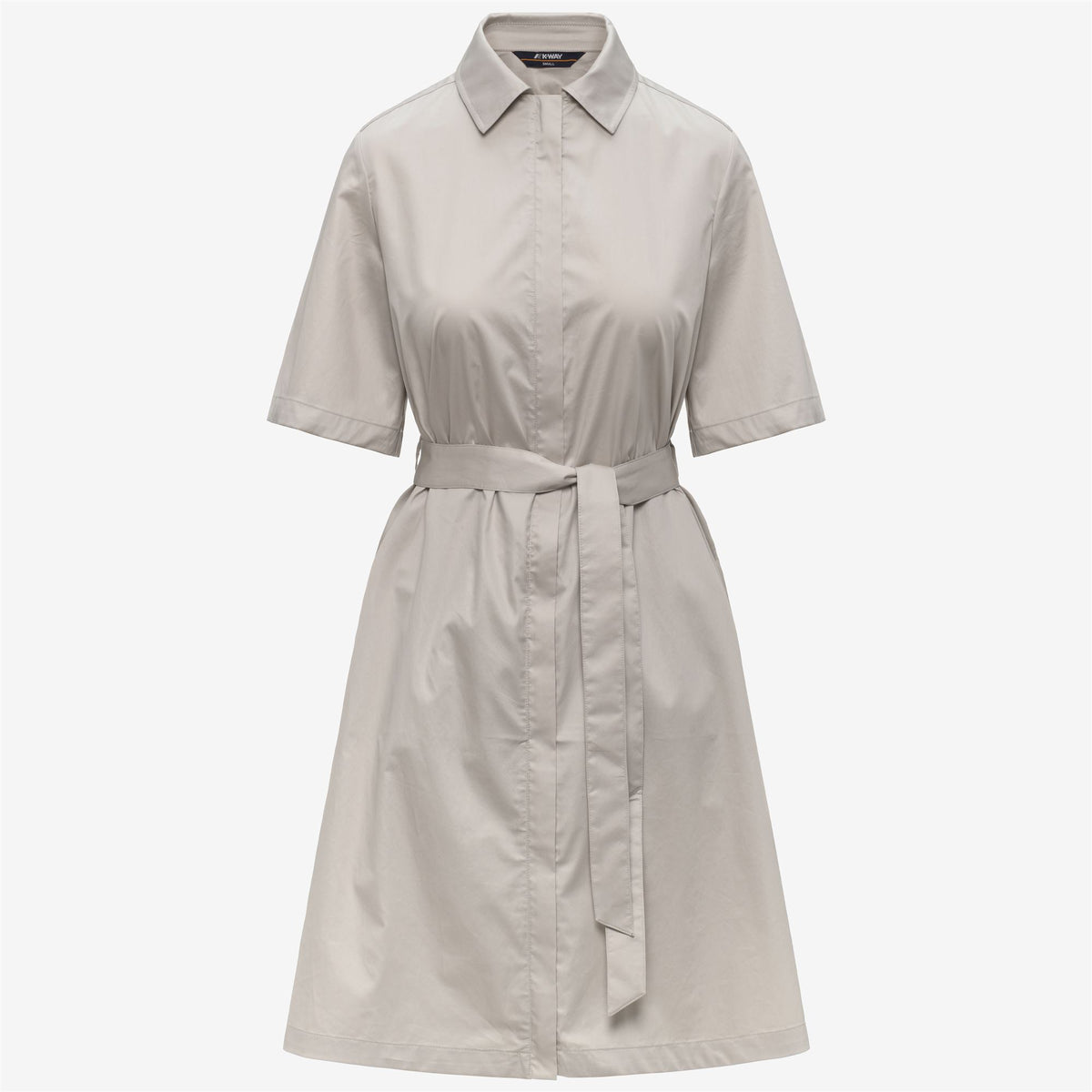 Dresses_Woman_NOUAILLE SHINY COTTON_Short_BEIGE LT - Commercial 1