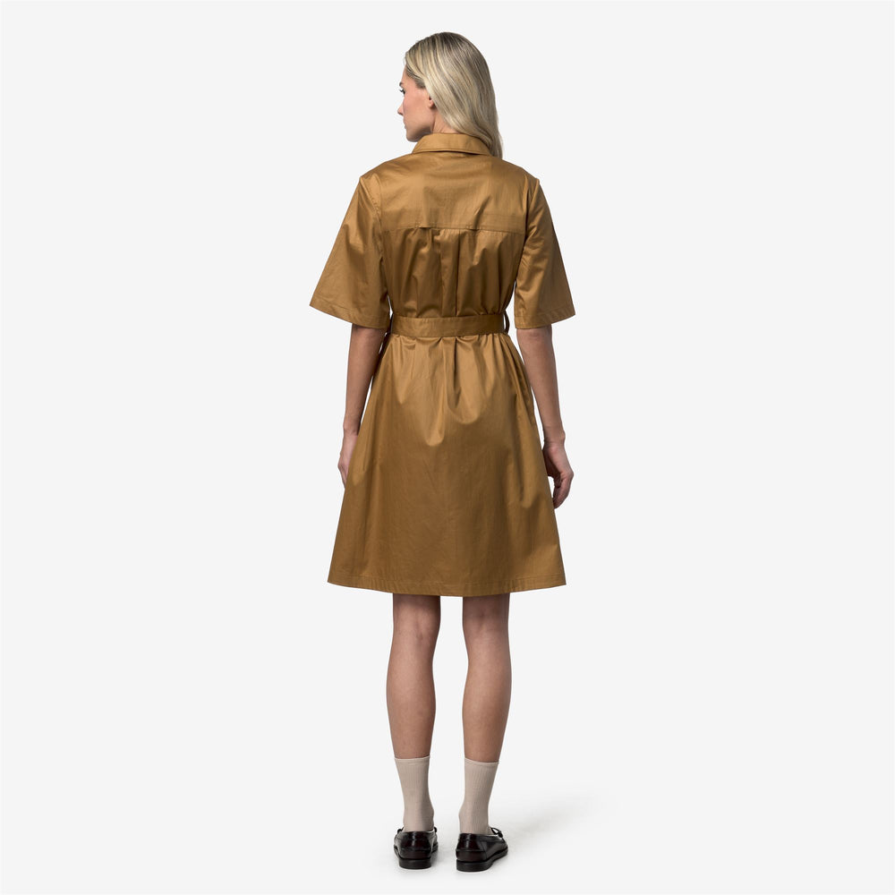 NOUAILLE SHINY COTTON Vestidos Corto Mujer Brown Bistre 02
