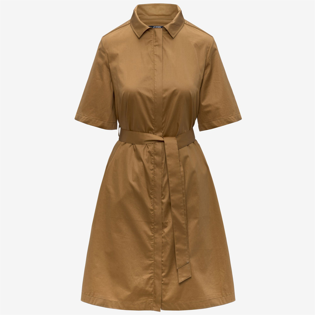 NOUAILLE SHINY COTTON Vestidos Corto Mujer Brown Bistre main
