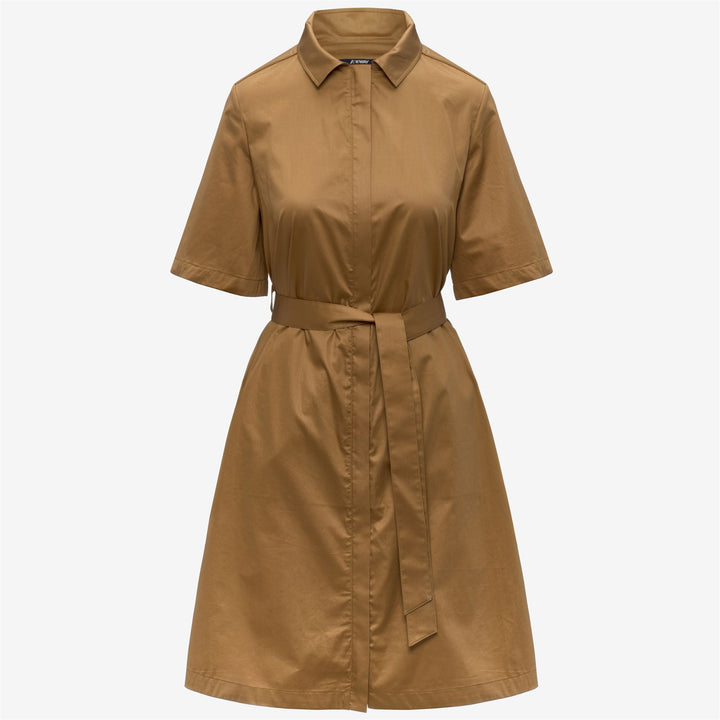 NOUAILLE SHINY COTTON Vestidos Corto Mujer Brown Bistre 5
