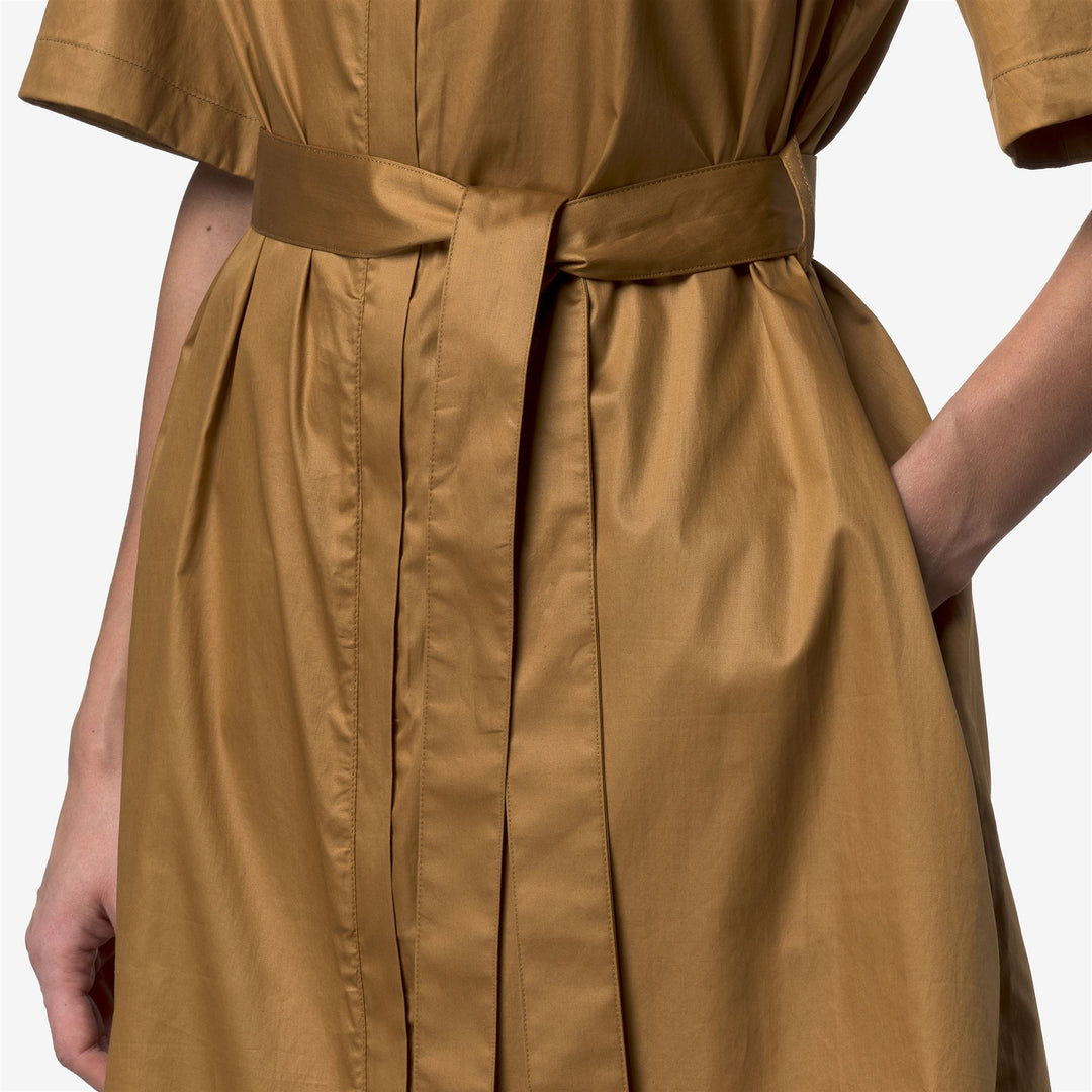 NOUAILLE SHINY COTTON Vestidos Corto Mujer Brown Bistre main