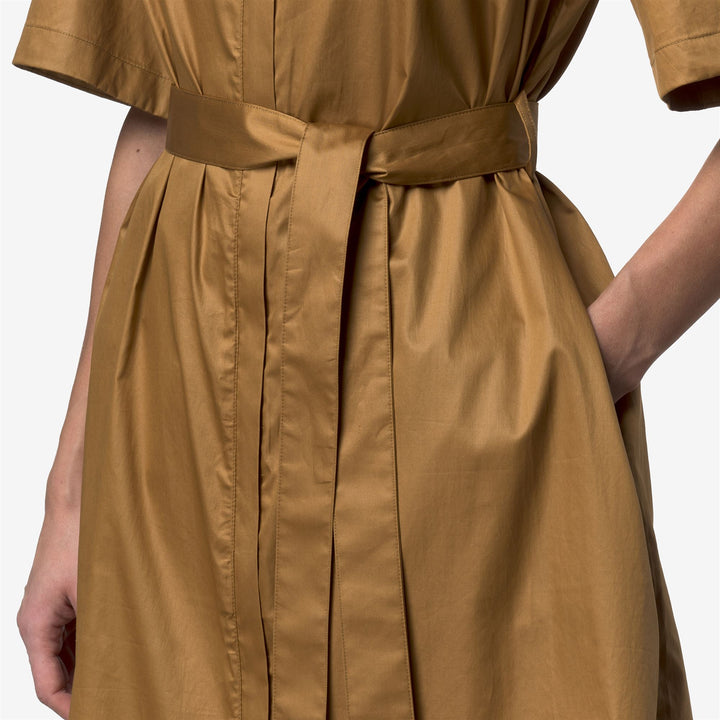 NOUAILLE SHINY COTTON Vestidos Corto Mujer Brown Bistre 4