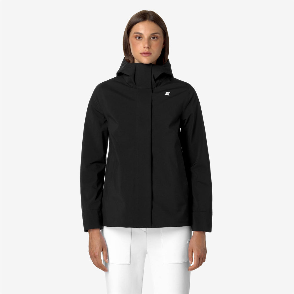 Black Blue Women's Mid Warm Jacket with 3-Layer Insulation 02