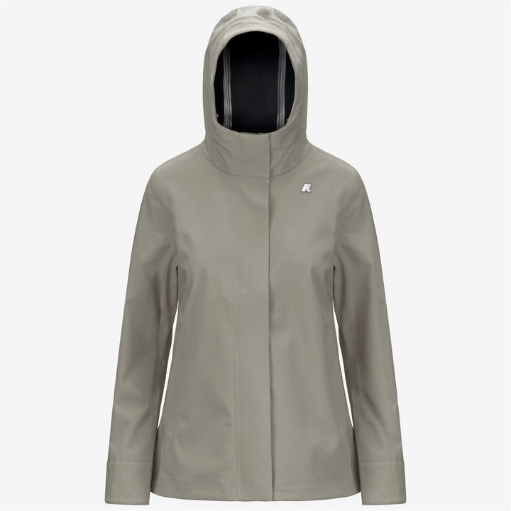 Green women's Mid-Length Insulated Jacket with 3-Layer Fabric 1