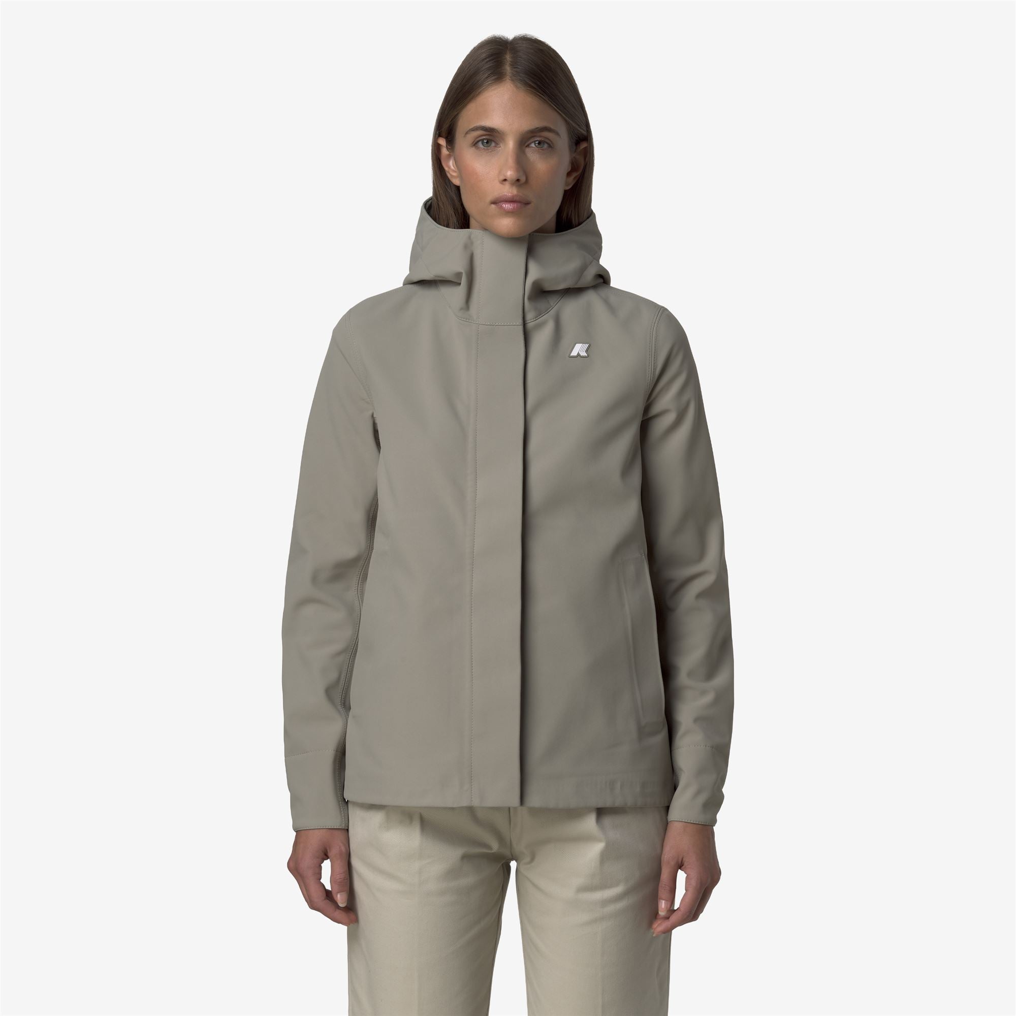 Jackets_WOMAN_MADALINA BONDED_Mid_Green Oak - Blue Depth - Commercial 3