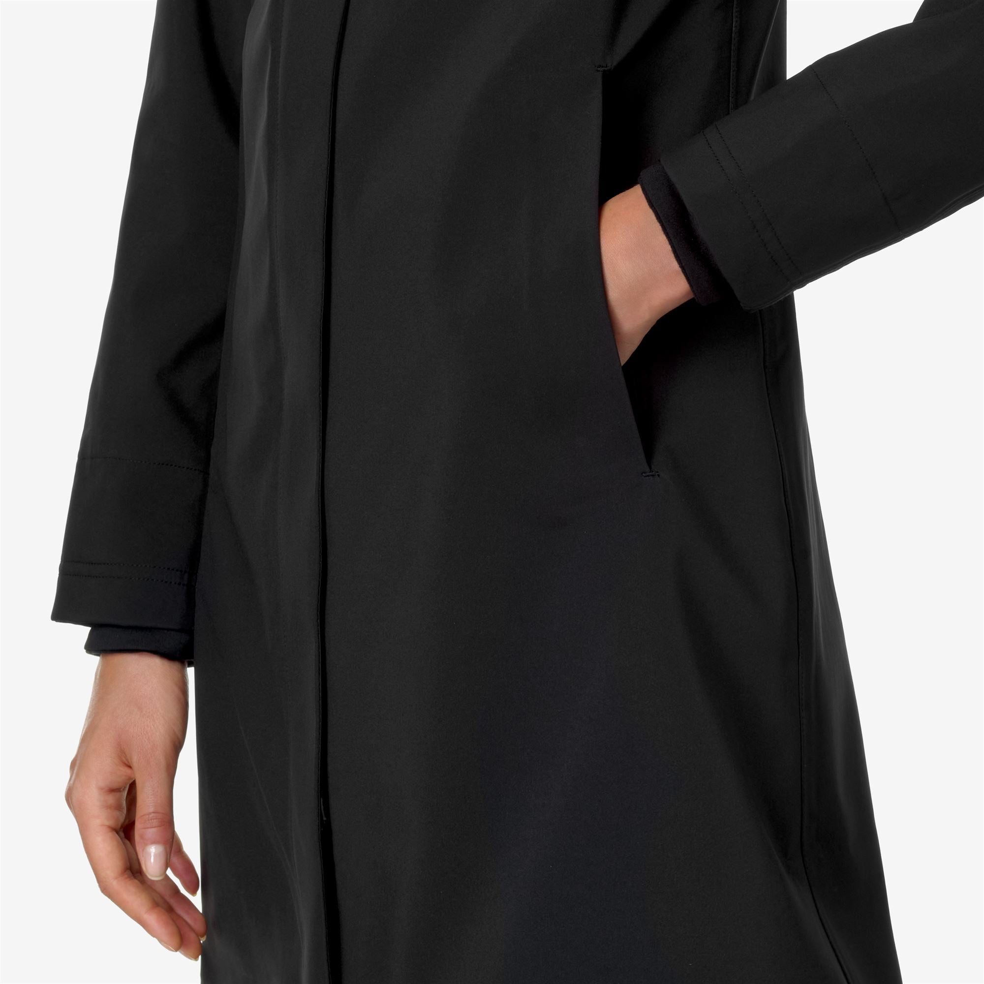Jackets_WOMAN_STEPHY BONDED_3/4 Length_Black-Blue Depth - Black Pure - Blue Depth - Commercial 7