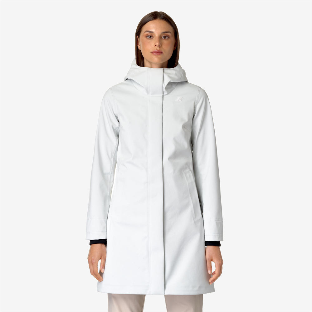 Giacca Calda Slim Fit Donna 3/4 Lunghezza Blu Grigio 02