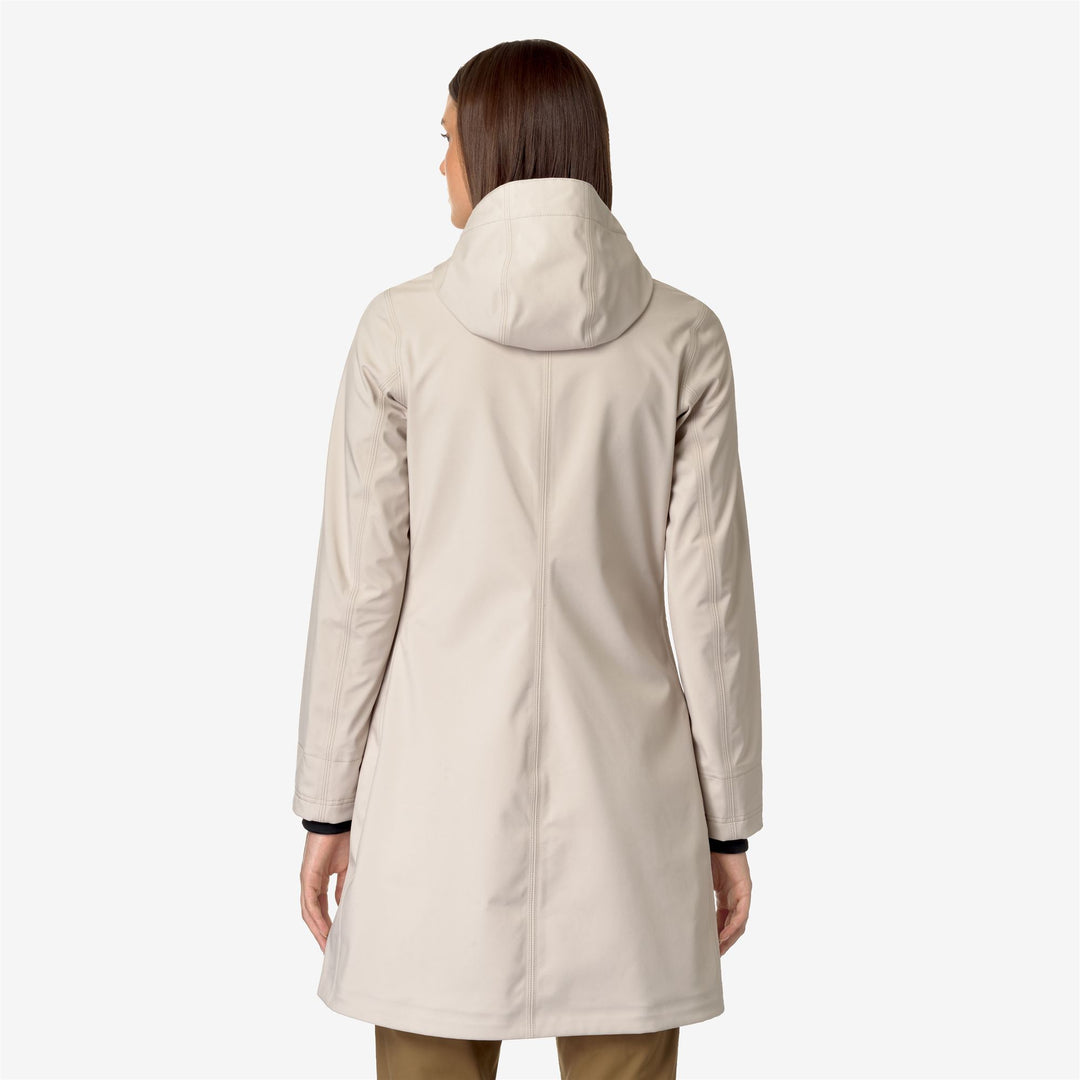 Beige Brown Women's 3/4 Length Warm Jacket with Slim Fit main