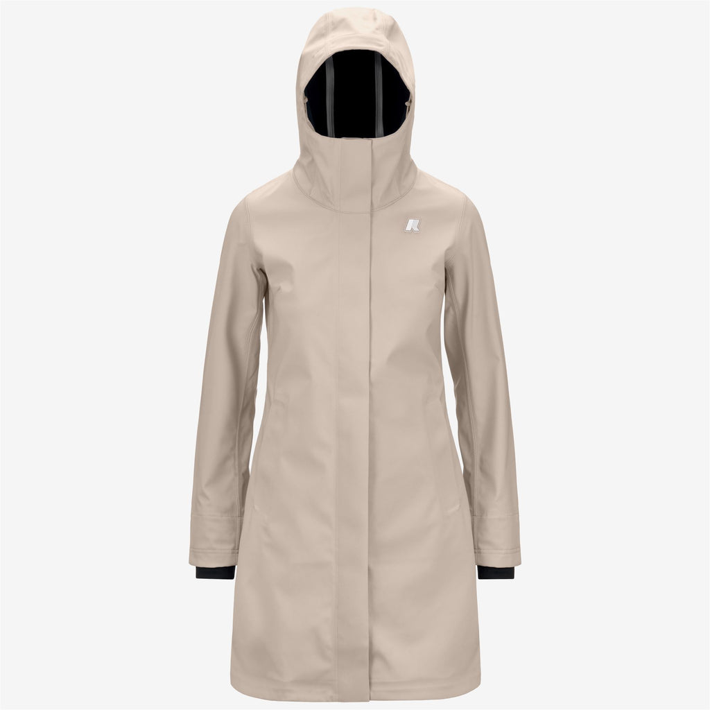 Jackets_WOMAN_STEPHY BONDED_3/4 Length_Beige G-Blue D - Beige Grey - Blue Depth - Commercial 1