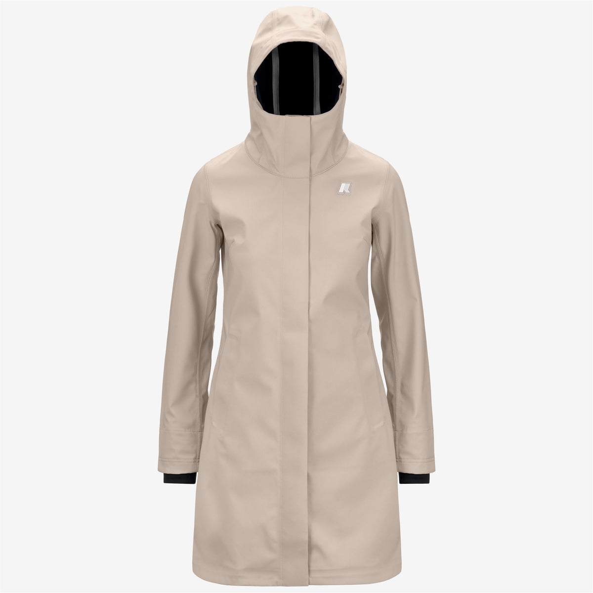Jackets_WOMAN_STEPHY BONDED_3/4 Length_Beige G-Blue D - Beige Grey - Blue Depth - Commercial 1