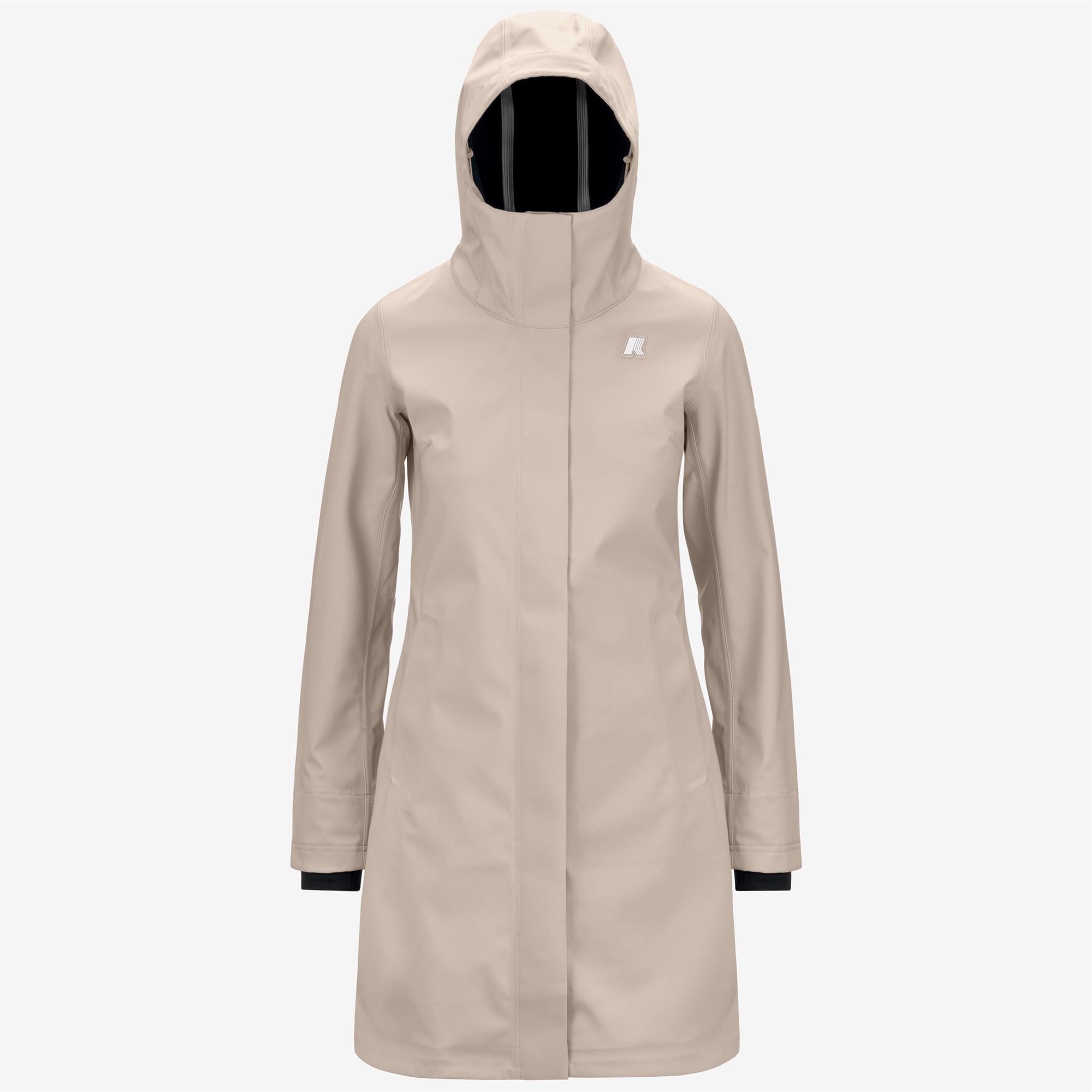 Jackets_WOMAN_STEPHY BONDED_3/4 Length_Beige G-Blue D - Beige Grey - Blue Depth - Commercial 1