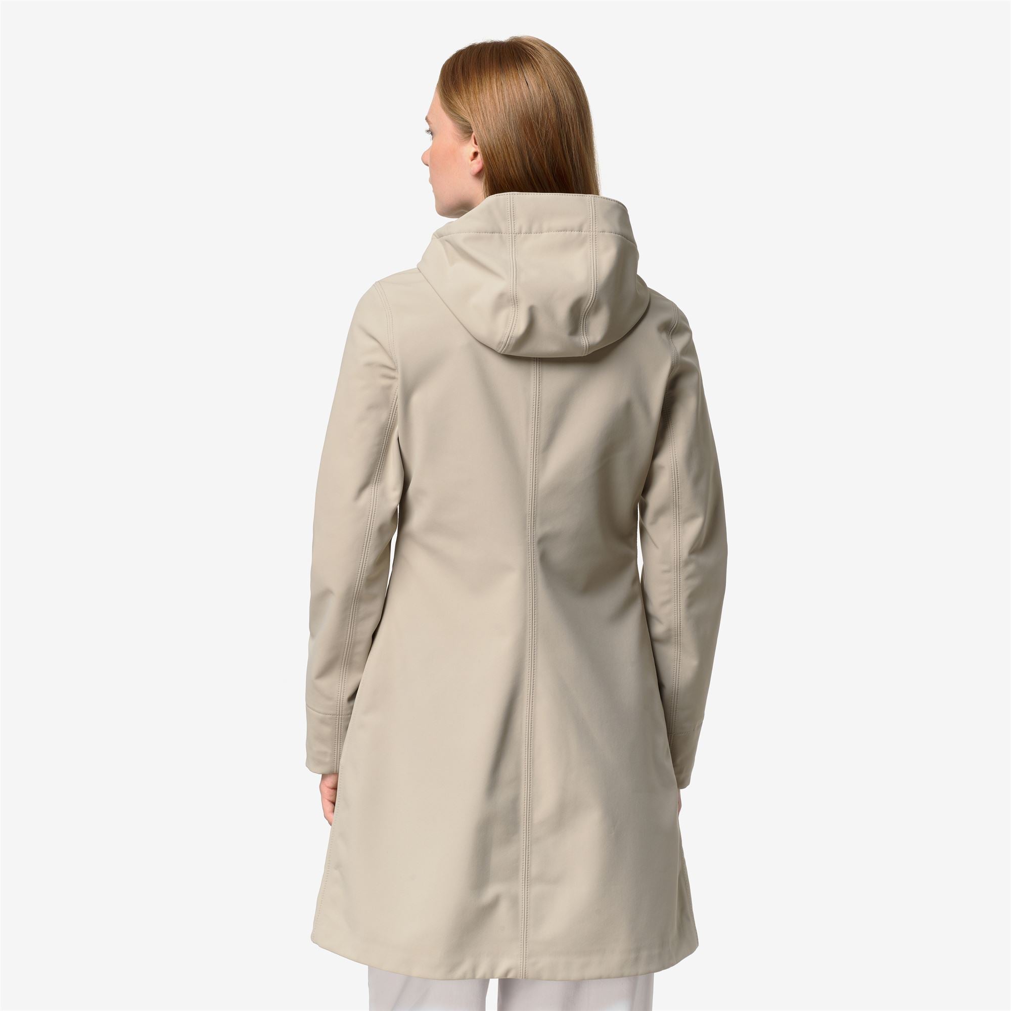 Jackets_Woman_STEPHY BONDED_3/4 Length_Beige Cashmere - Blue Depth - Commercial 6