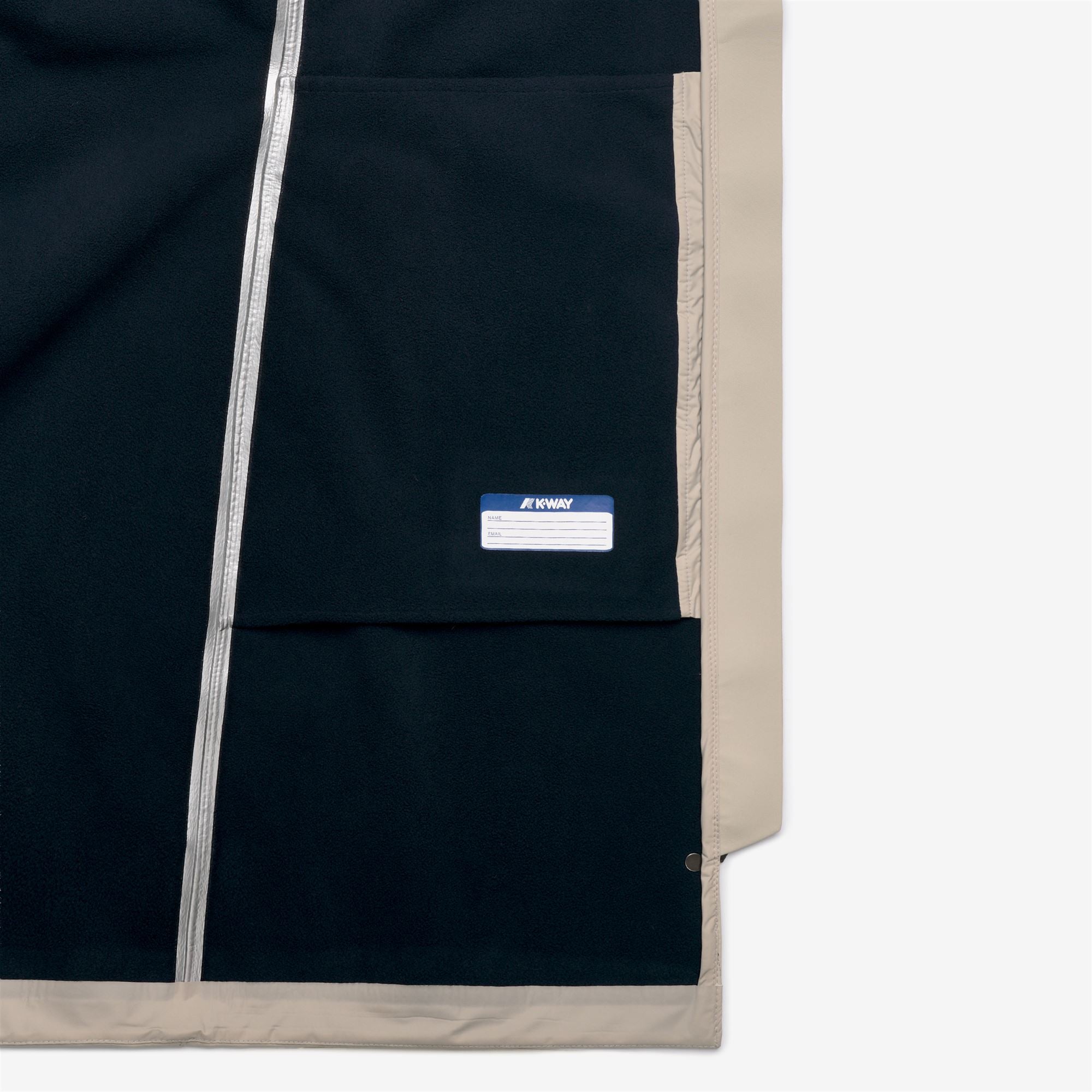 Jackets_Woman_STEPHY BONDED_3/4 Length_Beige Cashmere - Blue Depth - Commercial 2