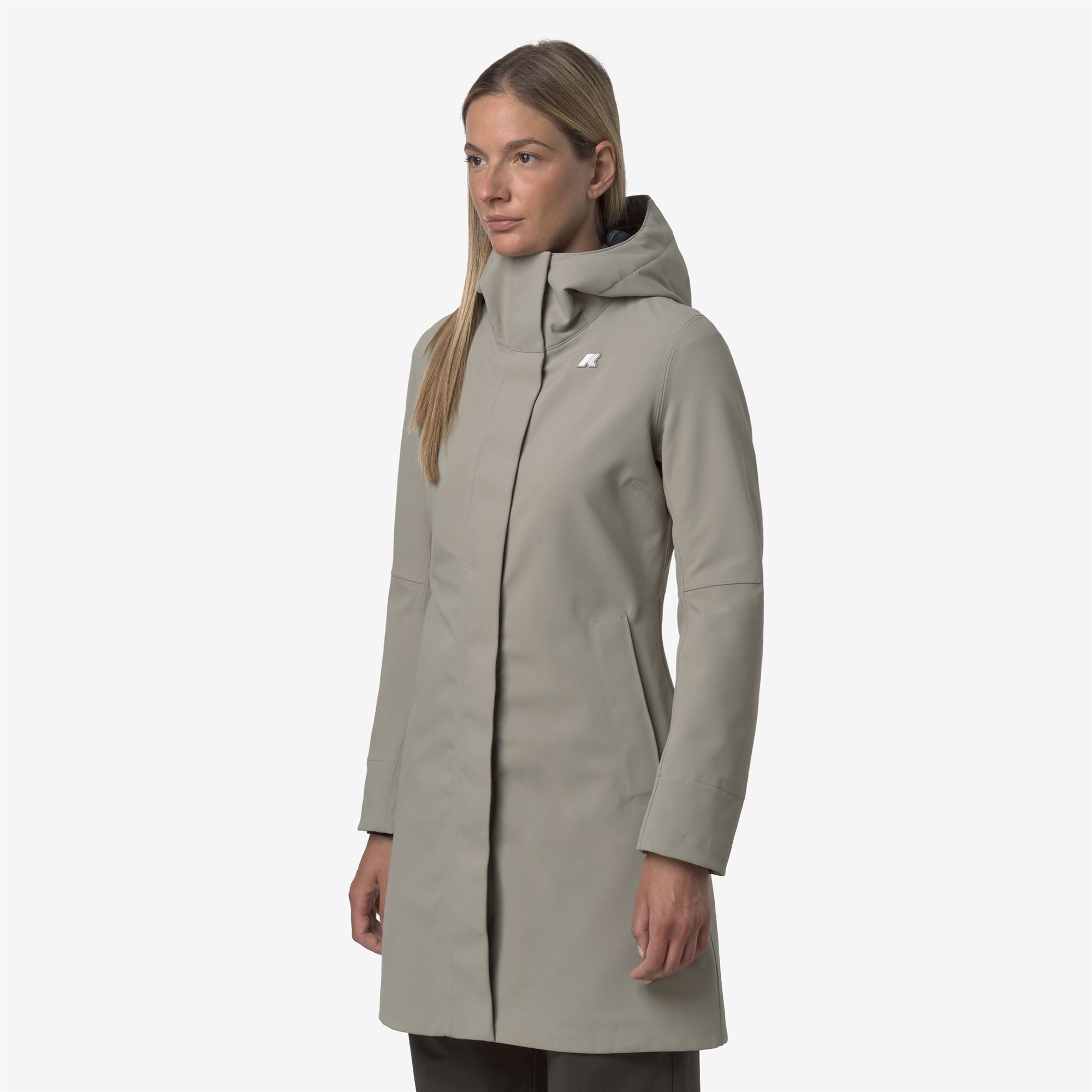 Jackets_WOMAN_STEPHY BONDED_3/4 Length_Green Oak - Blue Depth - Commercial 5