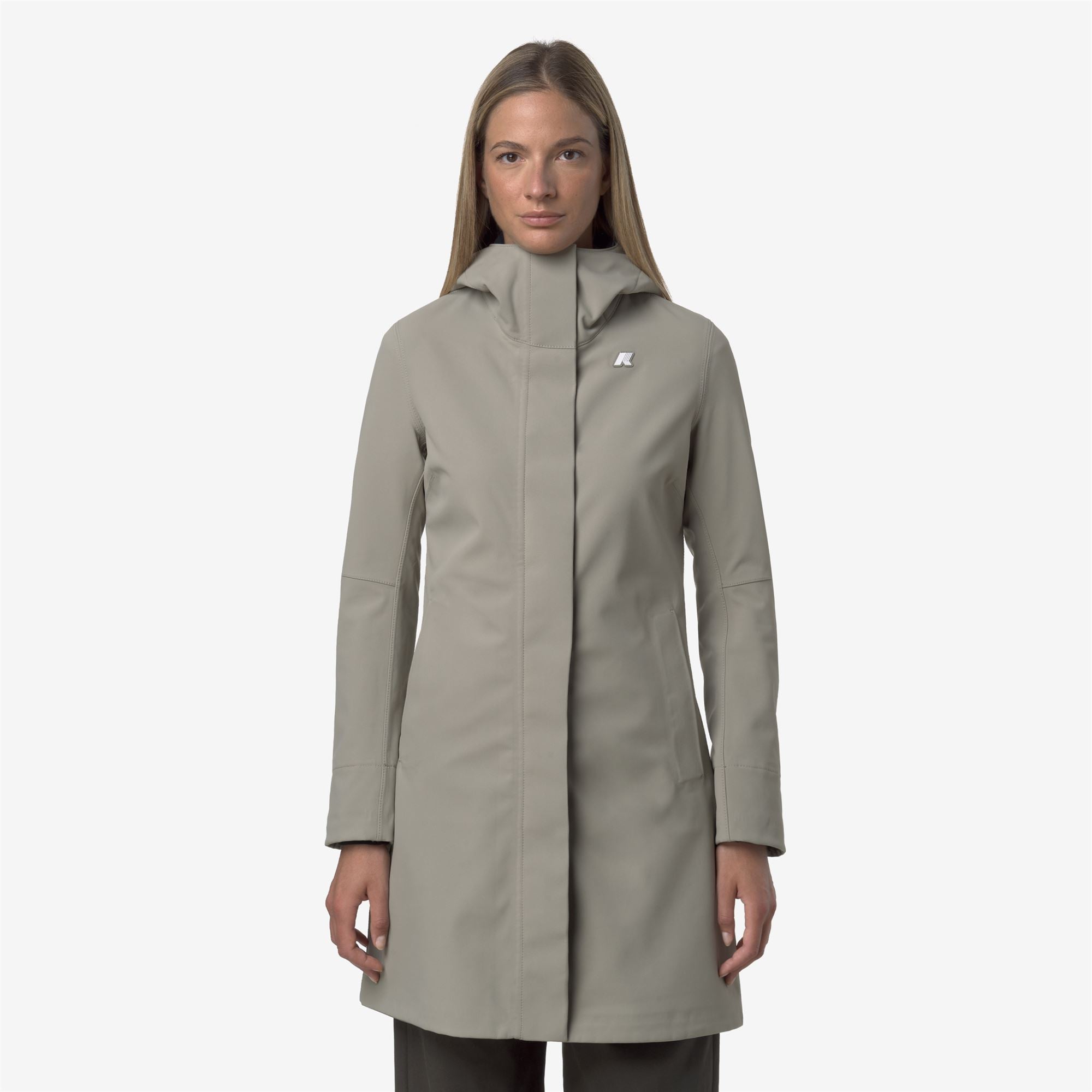 Jackets_WOMAN_STEPHY BONDED_3/4 Length_Green Oak - Blue Depth - Commercial 3