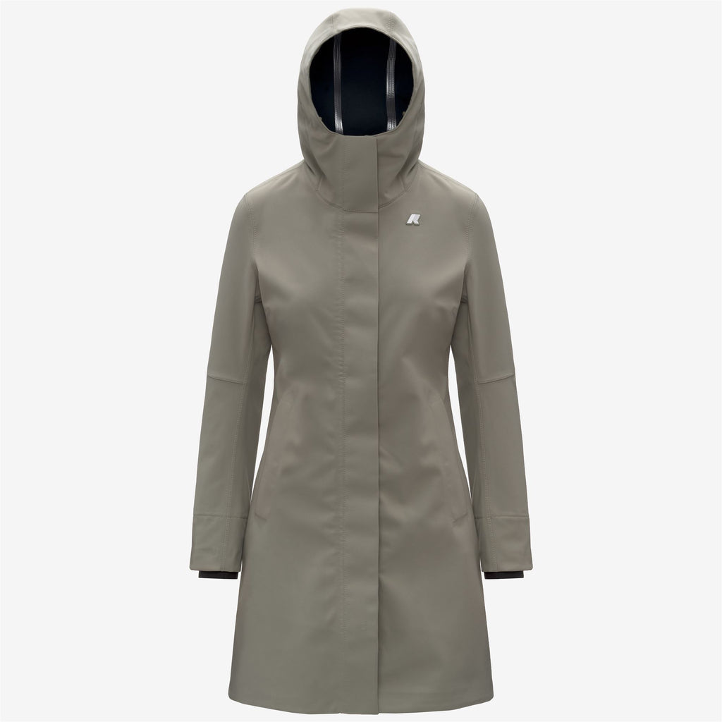 Jackets_WOMAN_STEPHY BONDED_3/4 Length_Green Oak - Blue Depth - Commercial 1