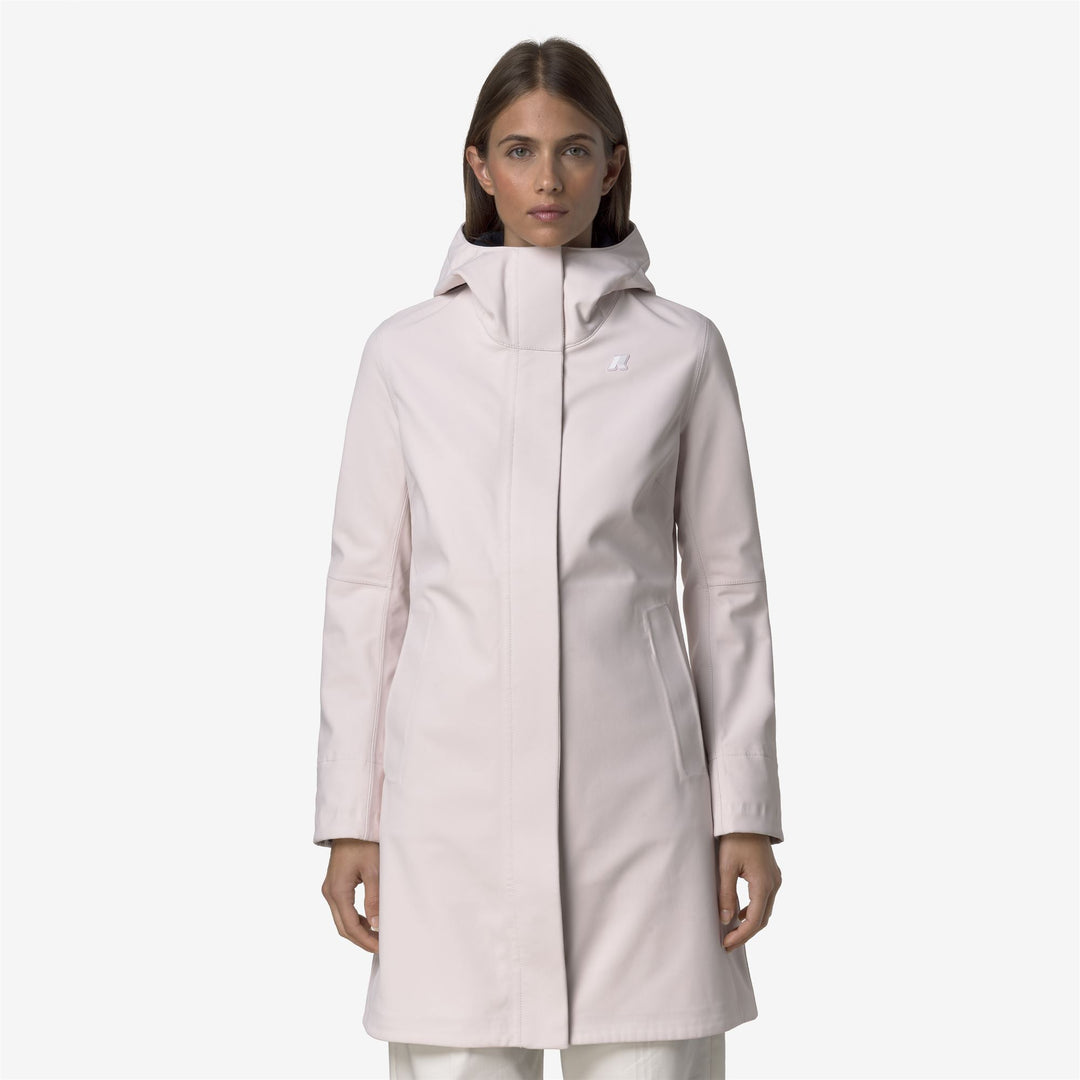 Grey Women's Elegant 3/4 Length Waterproof Jacket 01