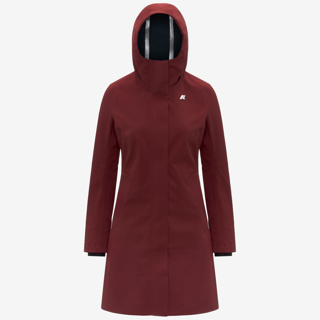 Giacca da donna rossa resistente alle intemperie, lunghezza 3/4 01