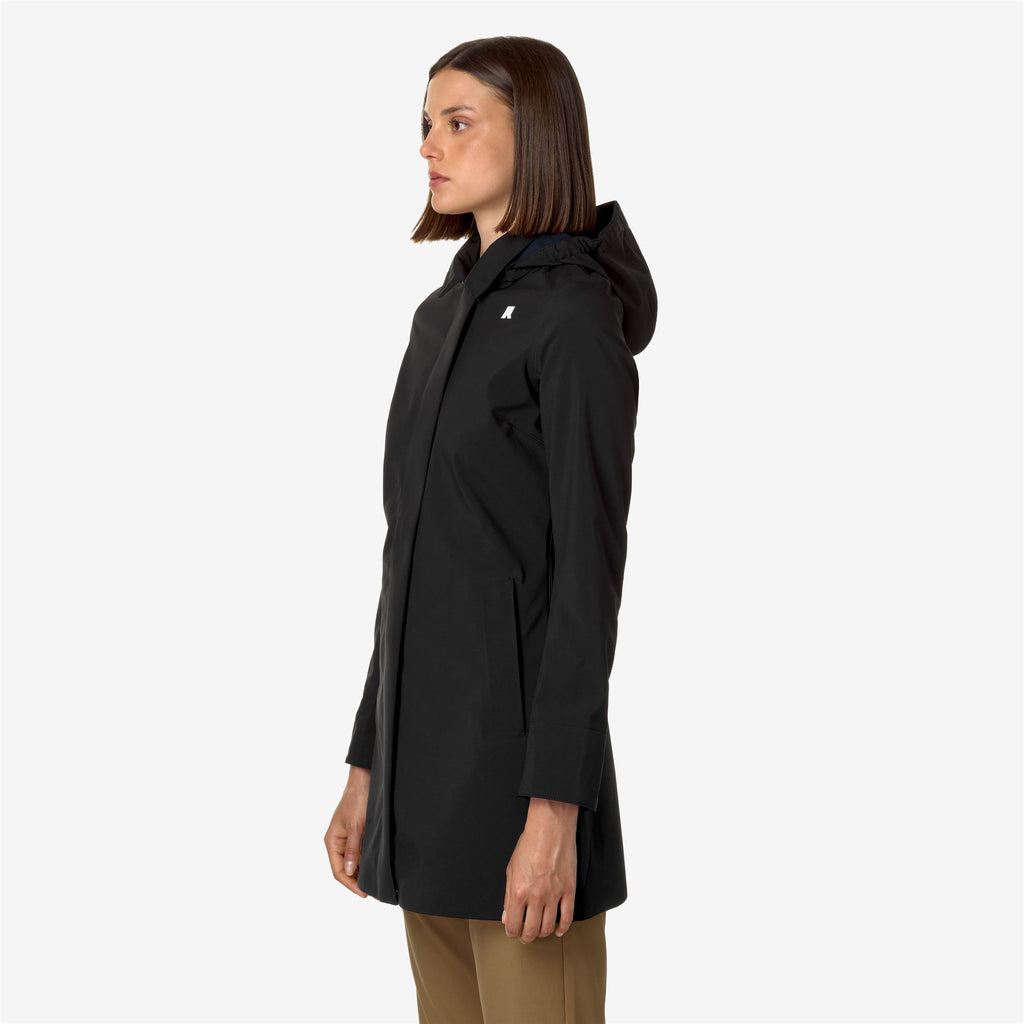 Jackets_WOMAN_MATHY BONDED_3/4 Length_Black-Blue Depth - Black Pure - Blue Depth - Commercial 5