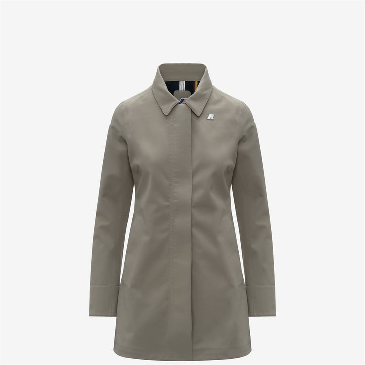 Green oak Women's 3/4 Length Waterproof Trench Jacket 2