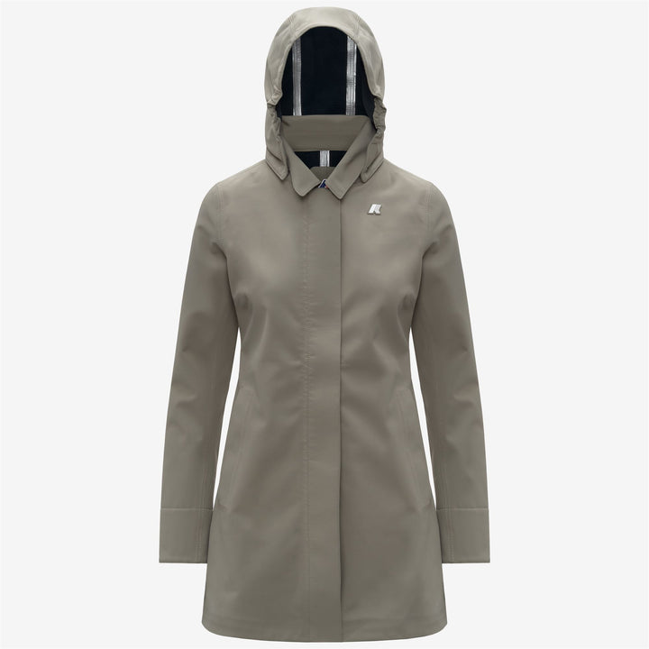 Green oak Women's 3/4 Length Waterproof Trench Jacket 1