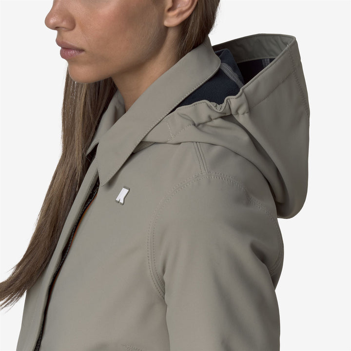 Green oak Women's 3/4 Length Waterproof Trench Jacket 3