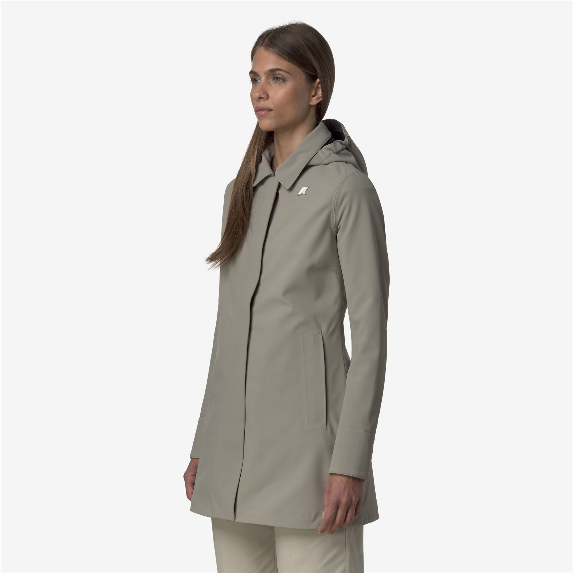 Jackets_WOMAN_MATHY BONDED_3/4 Length_Green Oak - Blue Depth - Commercial 5