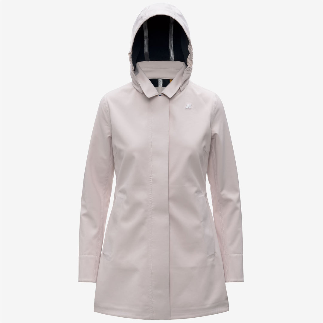 Chaqueta impermeable gris de corte entallado 3/4 para mujer main