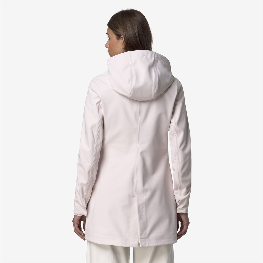 Chaqueta impermeable gris de corte entallado 3/4 para mujer 02