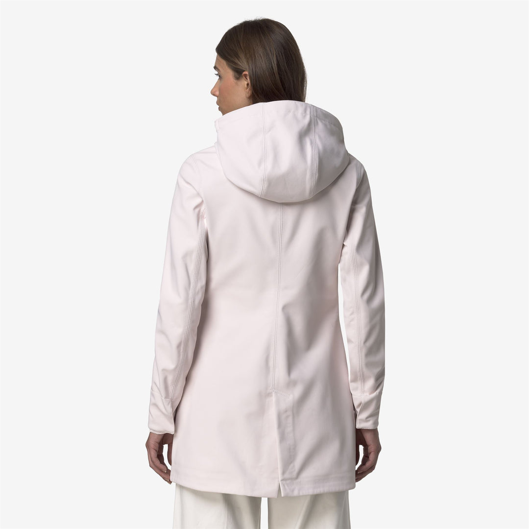 Chaqueta impermeable gris de corte entallado 3/4 para mujer main