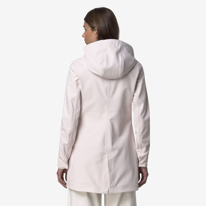 Chaqueta impermeable gris de corte entallado 3/4 para mujer 3