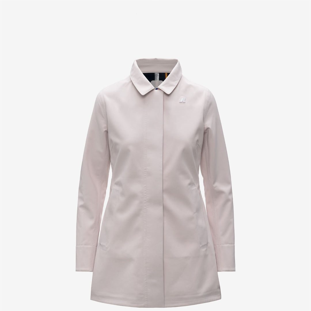 Chaqueta impermeable gris de corte entallado 3/4 para mujer main