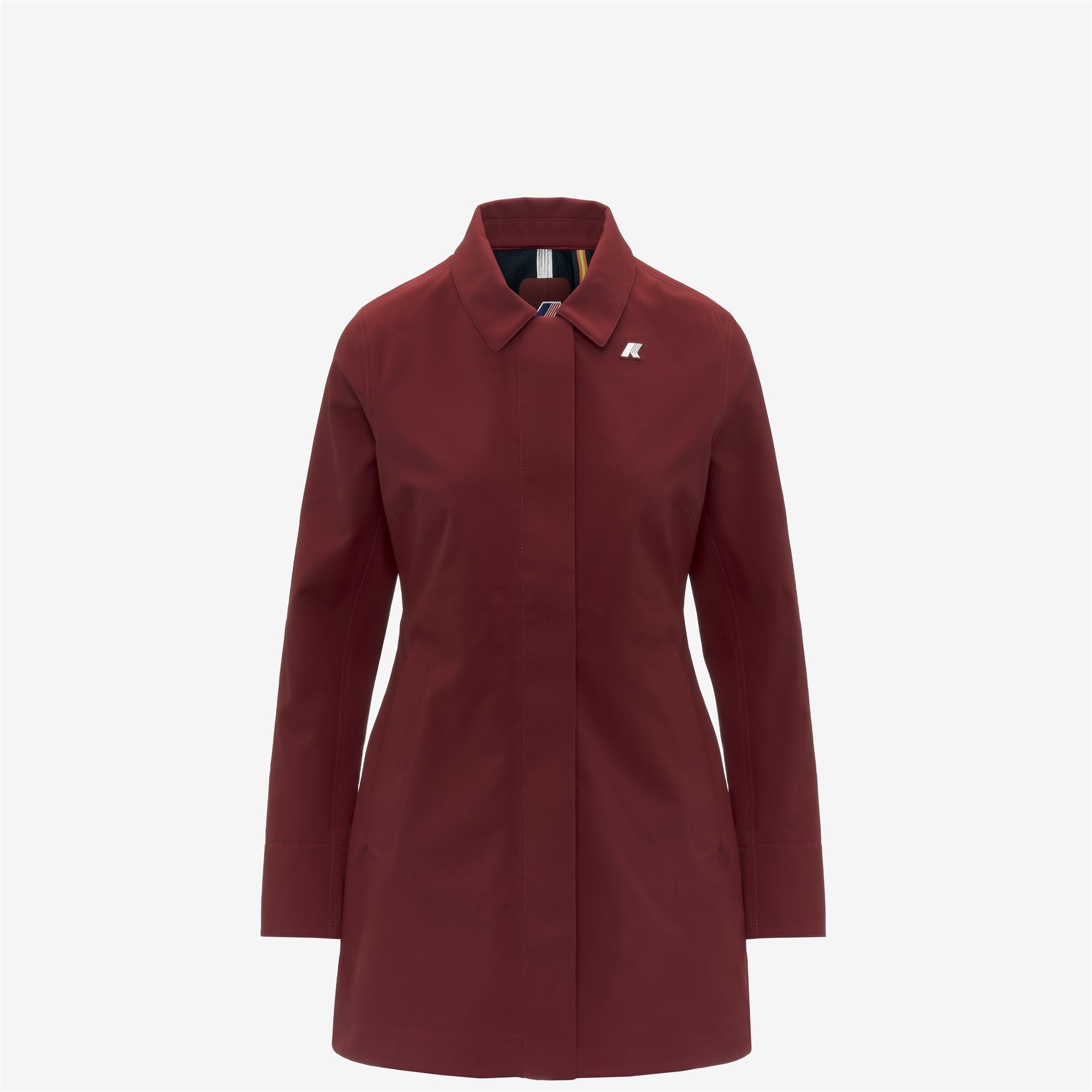 Jackets_WOMAN_MATHY BONDED_3/4 Length_Red Syrah - Blue Depth - Commercial 2