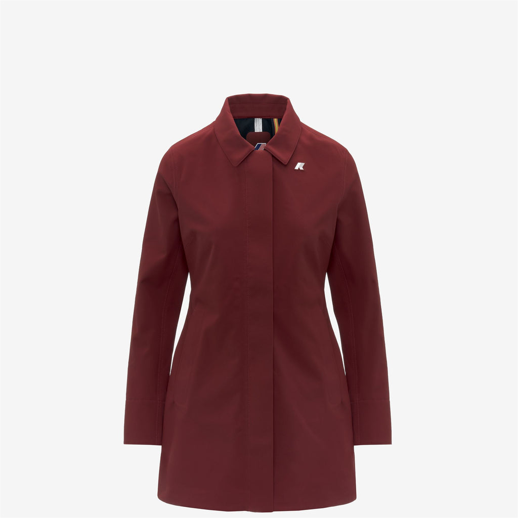 Jackets_WOMAN_MATHY BONDED_3/4 Length_Red Syrah - Blue Depth - Commercial 2