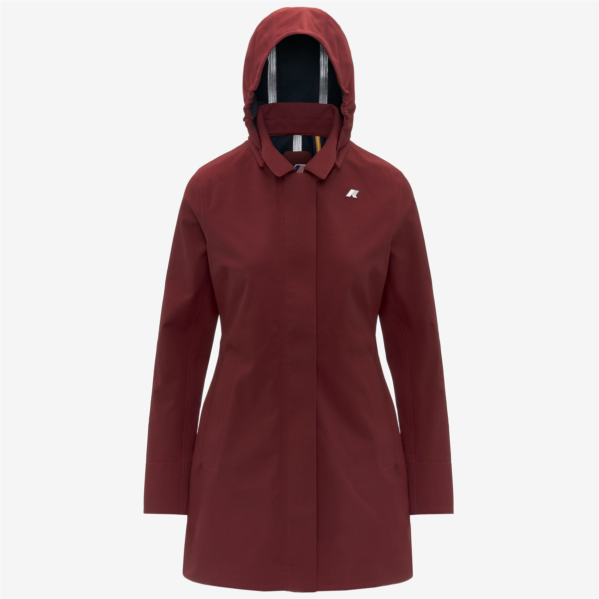 Jackets_WOMAN_MATHY BONDED_3/4 Length_Red Syrah - Blue Depth - Commercial 1